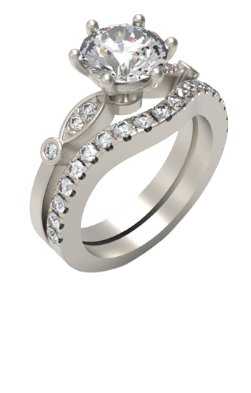 Final custom-fit wedding band design