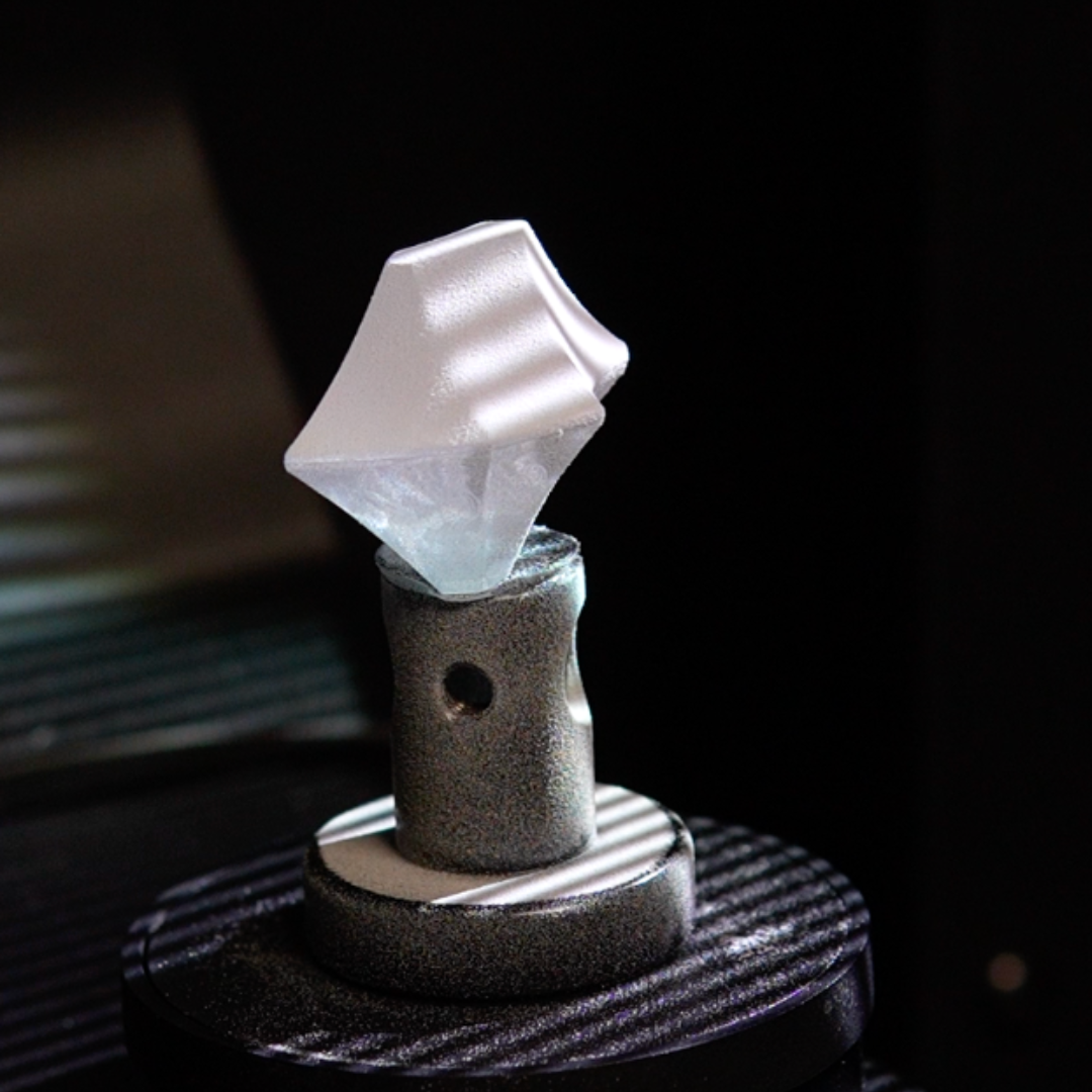 Real irregular gemstone ready for scanning