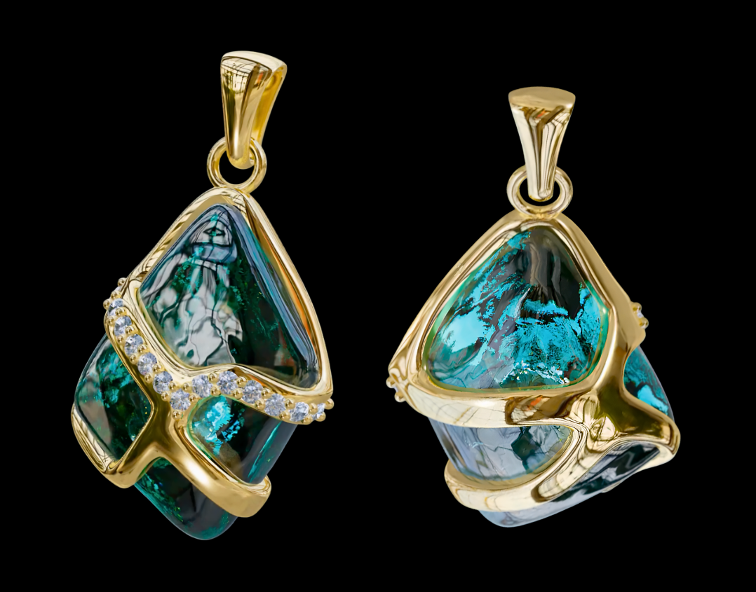 Jewelry CAD built around an irregular gemstone