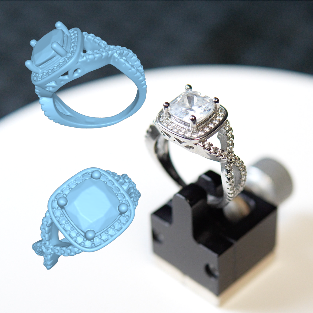 Quality control comparison between a jewelry casting and its digital master