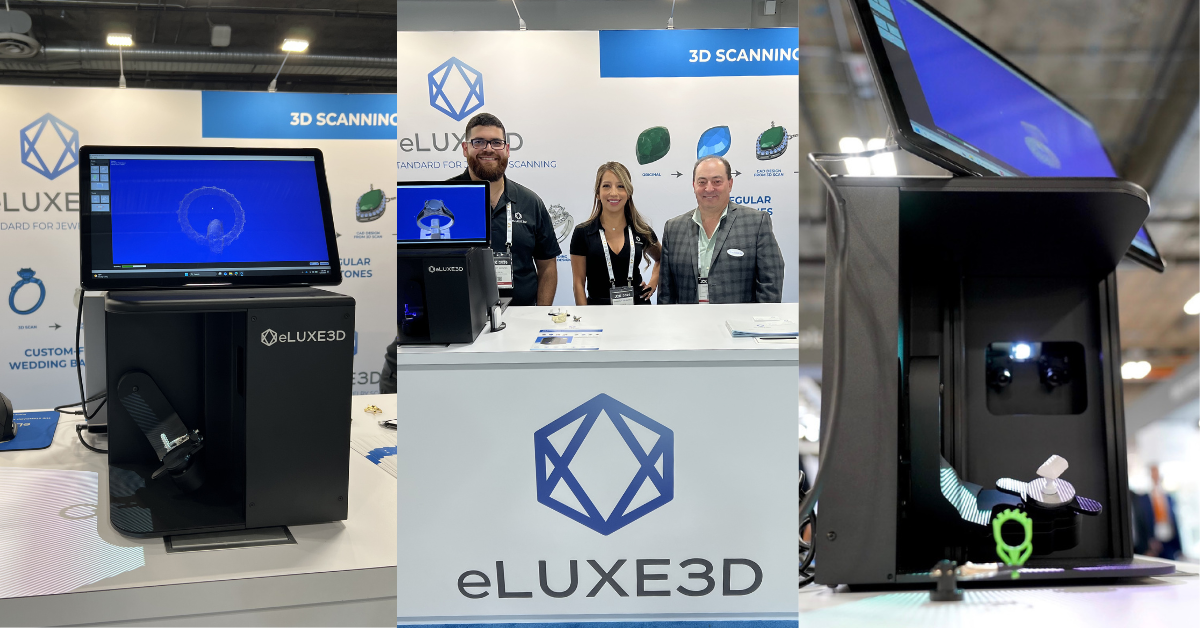 eLUXE3D team at the JCK Las Vegas 2026 jewelry technology booth